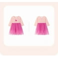 thumbnail image 3 of Bellafa Toddler Girls Casual Fairy Applique Tulle Dress Ruffle Long Sleeve Princess Girls Sparkle Tutu Dress For 2-7 Years, 3 of 8