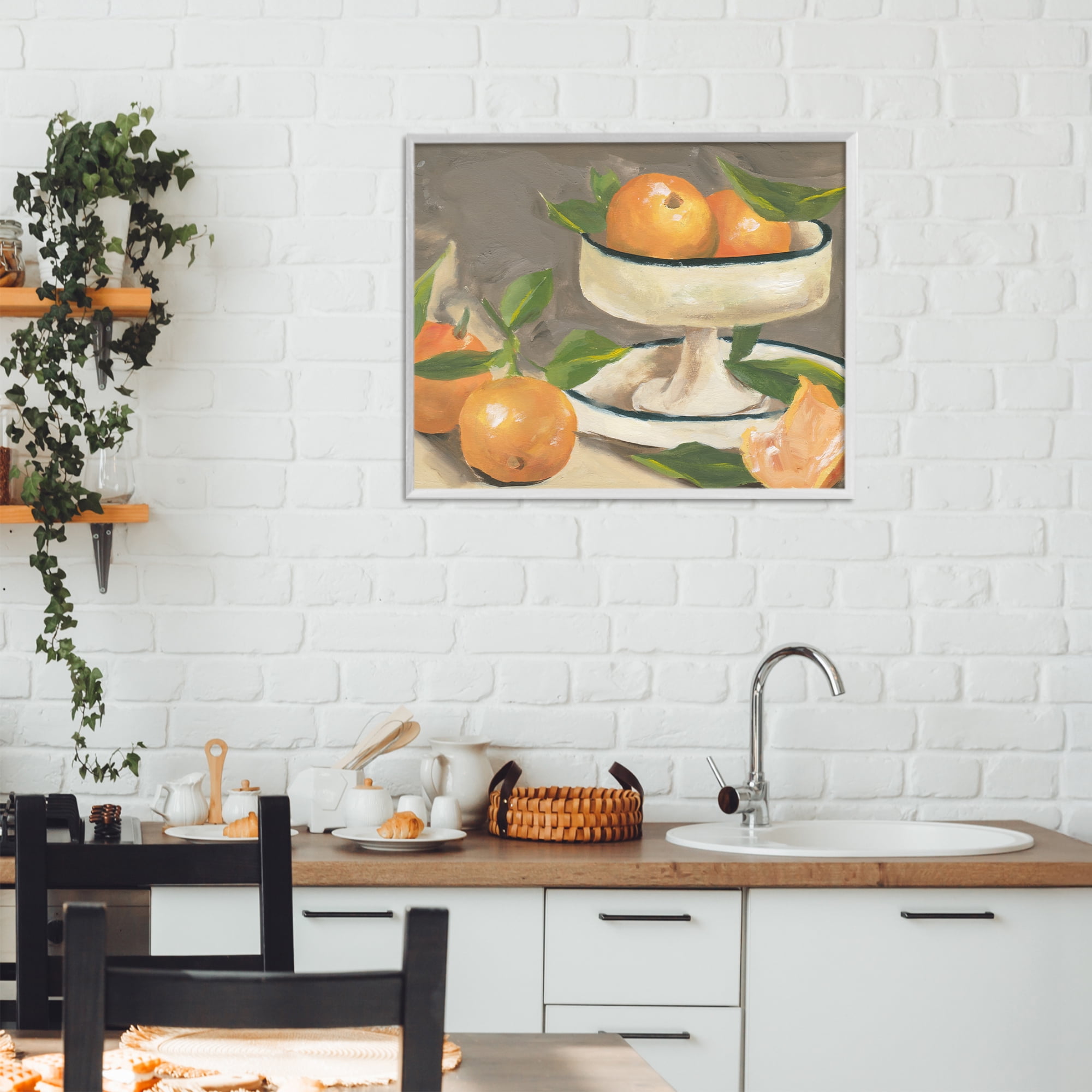 Stupell Industries Citrus In Stillness White Framed Giclee Art, design by Melissa Wang