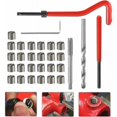 thumbnail image 1 of Kit de reparación de roscas para tornillos M6, incluye 25 dados para tornillos y 2 llaves de reparación, material resistente a la corrosión de alta calidad, fácil de usar para reforzar las roscas de, 1 of 5