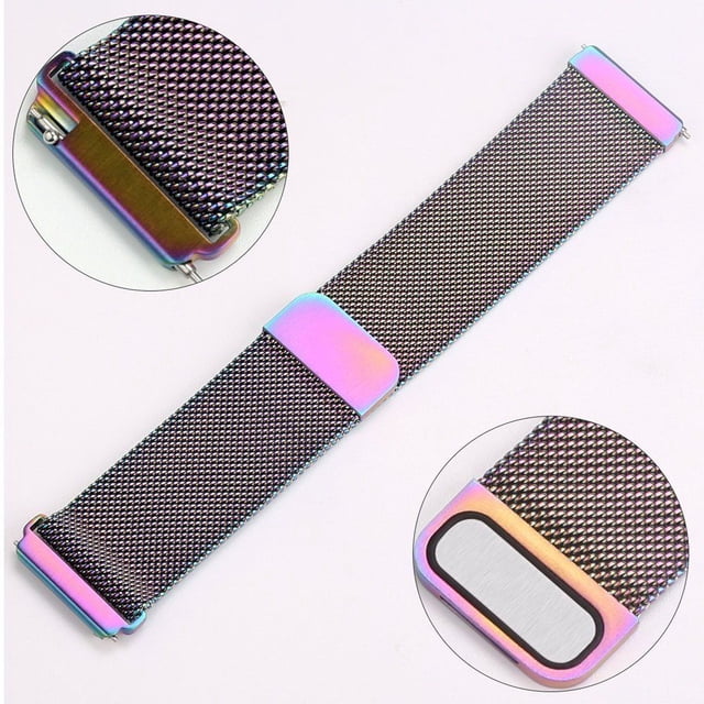 Mignova For Fitbit Versa 2 / Versa Bands,Men's Women's Milanese Loop Stainless Steel Mesh Replacement Watch Band For Fitbit Versa 2 / Versa(Multi Color)