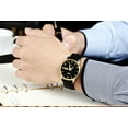 thumbnail image 4 of GUANQIN Men Business Analog Automatic Self-Winding Mechanical Stainless Steel Leather Business Wrist Watch Day Date Luminous Waterproof Sapphire Mirror Clock Man, 4 of 5