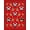 Red, Pattern 3, variant on ODIKA 2x3 Machine Washable Non-Slip Area Rug, Festive Poinsettia Latch Hook Pillow Kit with Yarn Needlework DIY High Traffic Rug, Red, 743857