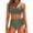 Army Green, variant on Women's Two Piece Bikini Set Criss Cross High Waisted Swimsuit for Beach Photos Summer,Blue,2XL