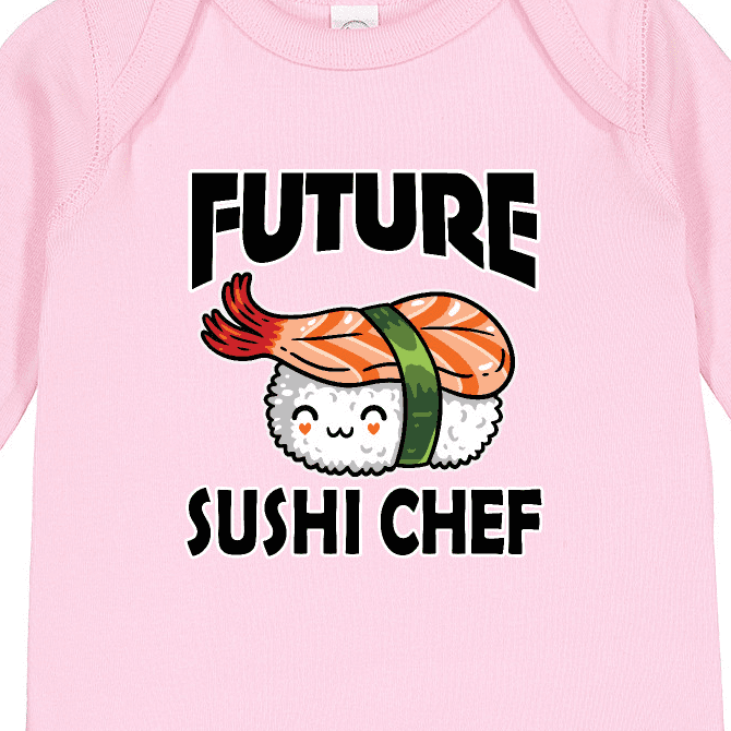 Inktastic Future Sushi Chef Baby Clothes Boys or Girls Long Sleeve Baby Bodysuit