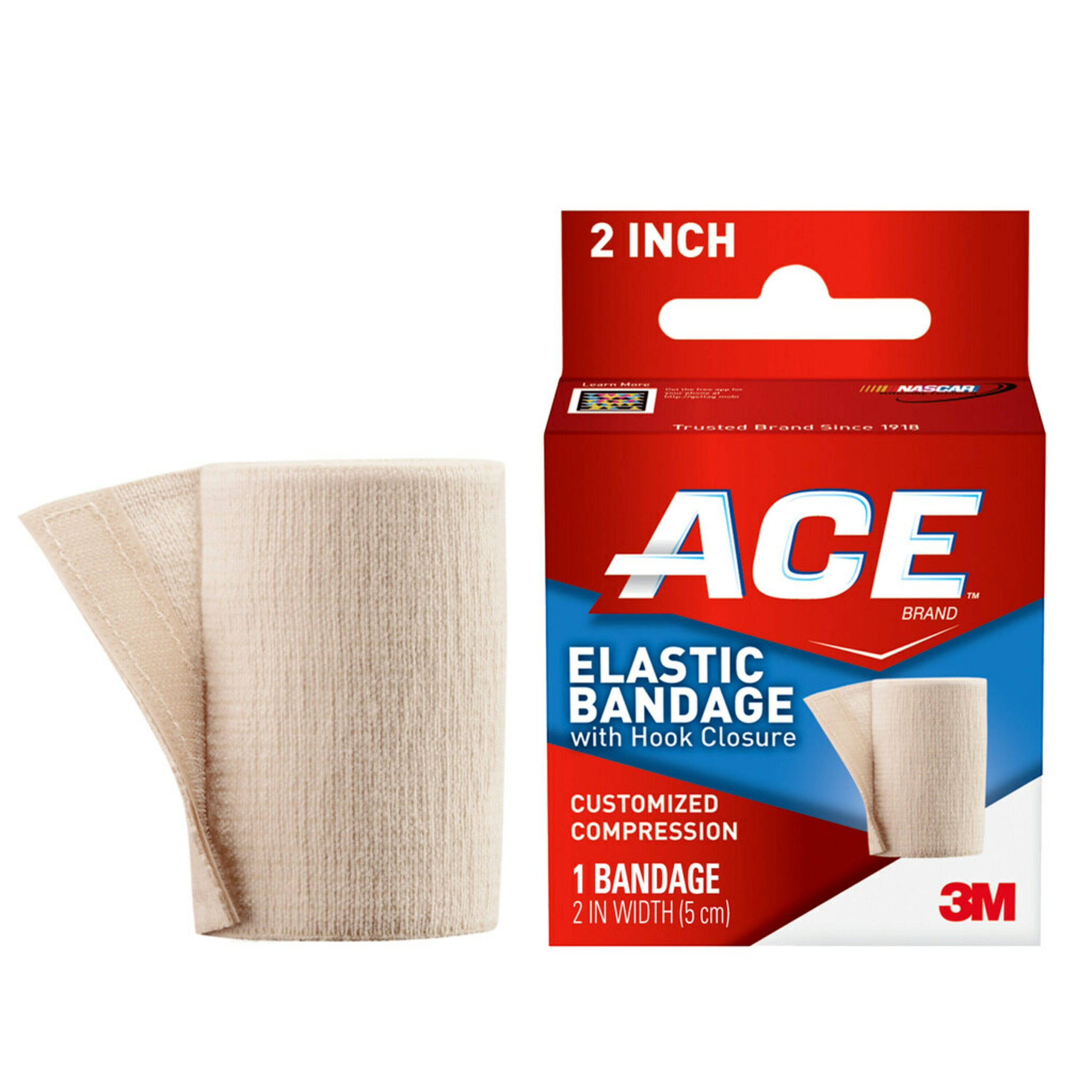 ACE Brand Elastic Bandage w/ hook closure, Size 2 in., Beige, Arm or Leg Sling