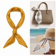 thumbnail image 4 of Unique Bargains 1 Pc Headband Solid Satin Square Hair Scarf Hair accessory Gold Tone, 4 of 4