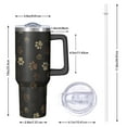 thumbnail image 2 of OBREWU Paw Print Tumbler with Handle and Lid,Paw Print 40oz Double Wall Vacuum Insulated Tumbler,Cups Gift for Women and Men, 2 of 7