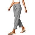 thumbnail image 5 of Bnwani Woman Pants, Drawstring Fashion Wide Leg Elastic Waist Causal Pants, 5 of 8
