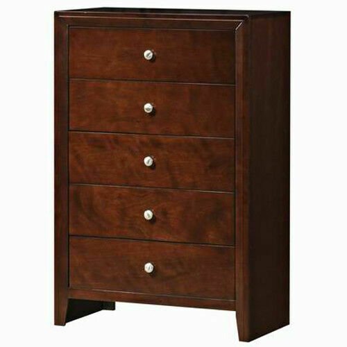 Costway 5 Tiroirs Commode Armoire Organisateur Rangement Mobilier de Bureau à Domicile Brun