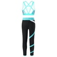 thumbnail image 2 of Zaldita Kids Girls 2 Piece Dance Outfit Gymnastics Crop Tank Top and Ice Skating Tights Leggings Set Leaf 8, 2 of 7