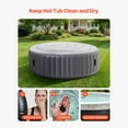 thumbnail image 2 of KFFKFF Inflatable Hot Tub Cover, 4.5 Ft Round Protector for Spas, Insulated and Weather-Resistant Lid for Outdoor Use, Energy-Efficient and Waterproof, White, 2 of 9