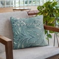 thumbnail image 6 of Plutus 22" x 22" Velvet Damask Luxury Throw Pillow in Blue, 6 of 8