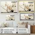 thumbnail image 4 of Designart "Oriental Creation Feathered Calm Ink XXXI" Asian Floater Framed Wall Art Living Room, 4 of 7