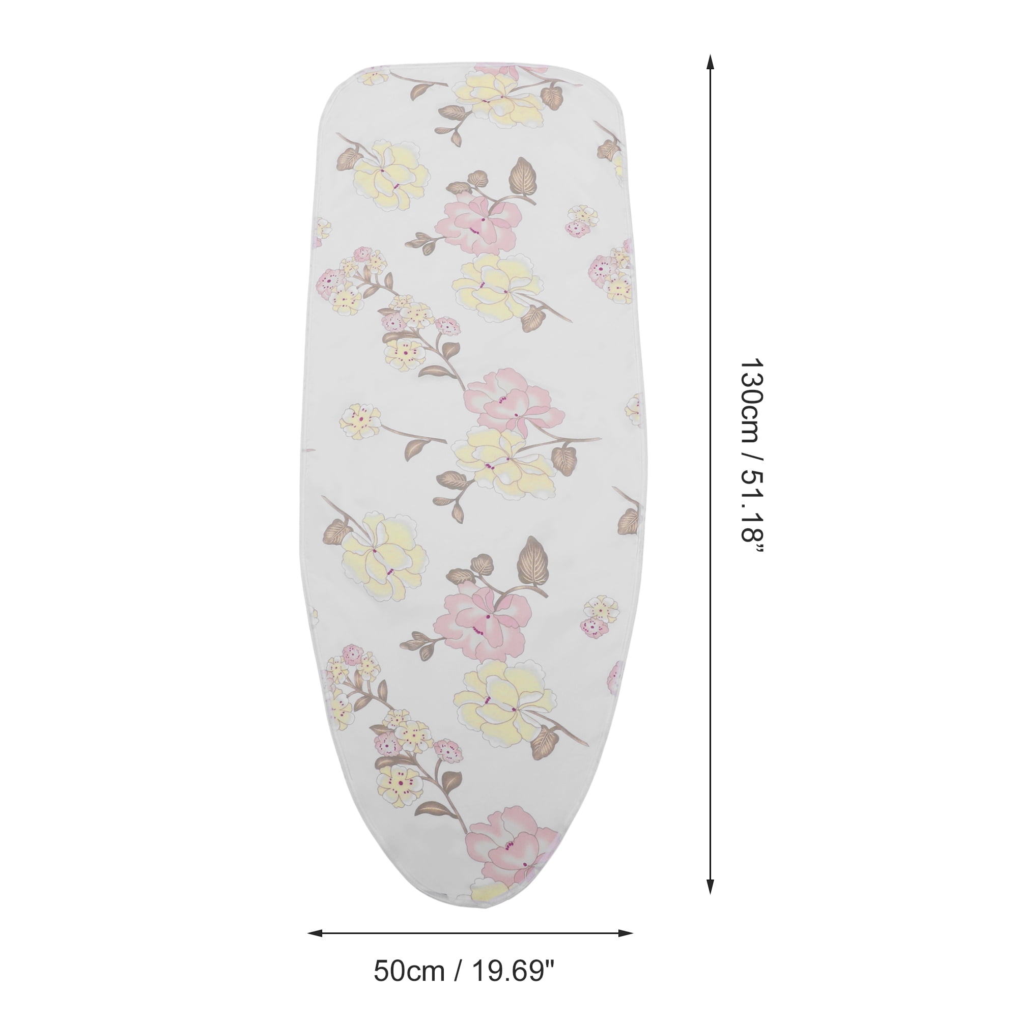 Unique Bargains Pattern Ironing Board Cover Standard Size 1 Pc Pink, Light Yellow, White