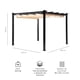 thumbnail image 3 of Pérgola Toldo Retráctil de 3x3 Relan de Aluminio Color Beige, 3 of 12