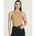 thumbnail image 2 of Real Essentials 5 Pack: Women's Ribbed Sleeveless Cropped Racerback Tank Top Casual Crop Top, 2 of 6