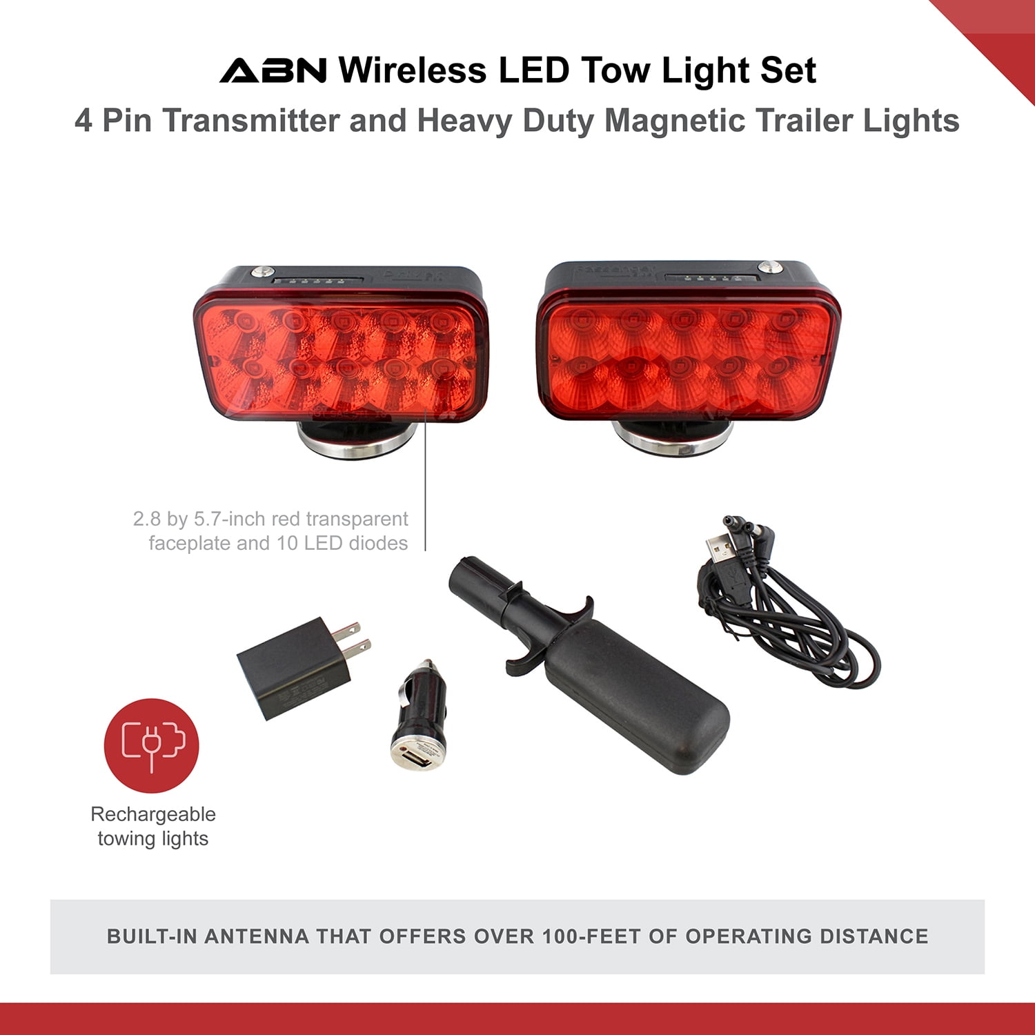 Exterior Accessories Automotive LED ABN Wireless Tow Lights