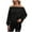 Black, variant on tarylea Sweatshirt for Women Shoulder Button off Shoulder Tops Long Sleeve Solid Color Pullover Casual Loose Dailywear