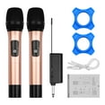thumbnail image 2 of Système de Microphone Sans Fil UHF avec Microphone Cardioïde Portatif Double et Récepteur, 16 Canaux pour Vidéo, Diffusion en Direct, Entrevue, 2 of 7