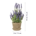 thumbnail image 4 of VORCOOL Artificial Flower Potted Lavender Purple Fake Flowers Faux Lavenders in Pots for Home Decor Party Wedding Garden Office Patio Decoration (Purple), 4 of 8