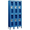 thumbnail image 2 of 12" Wide Double Tier See-Through Metal Locker - 3 Wide - 6 Feet High - 12 Inches Deep - Blue - Assembled, 2 of 4