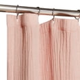 thumbnail image 3 of Beautiful Rose Pink Scallop Gauze Shower Curtain by Drew Barrymore, Cotton, 72" x 72", 3 of 9