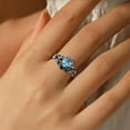 thumbnail image 2 of Dazzlingdaimonds Jewels 925 Sterling Silver 2.00 Ct Heart Cut Topaz & Black Diamond Wedding Valentine's Anniversary Christmas Bridal Ring Set 14K Black Gold Plated For Women's -10, 2 of 2