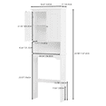 thumbnail image 4 of PAPROOS Over the Toilet Storage Cabinet, Bathroom Space Saver Organizer above Toilet with Adjustable Shelf and 2 Doors, White #7, 4 of 10