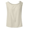 thumbnail image 4 of HBFAGFB Débardeurs pour Femmes Col Rond Sans Manches Léger Gilet Vêtements d'Été à la Mode Kaki Taille g, 4 of 5