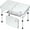 White, variant on Portable Small Adjustable Camping Folding Table with Double Height Option & Mesh Storage Layer, Essential Outdoor Gear for Garden, Picnic, Camping & BBQ Cooking