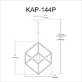 thumbnail image 2 of Luminaire suspendu Dainolite KAP-144P-PC-MB en chrome poli, 2 of 3