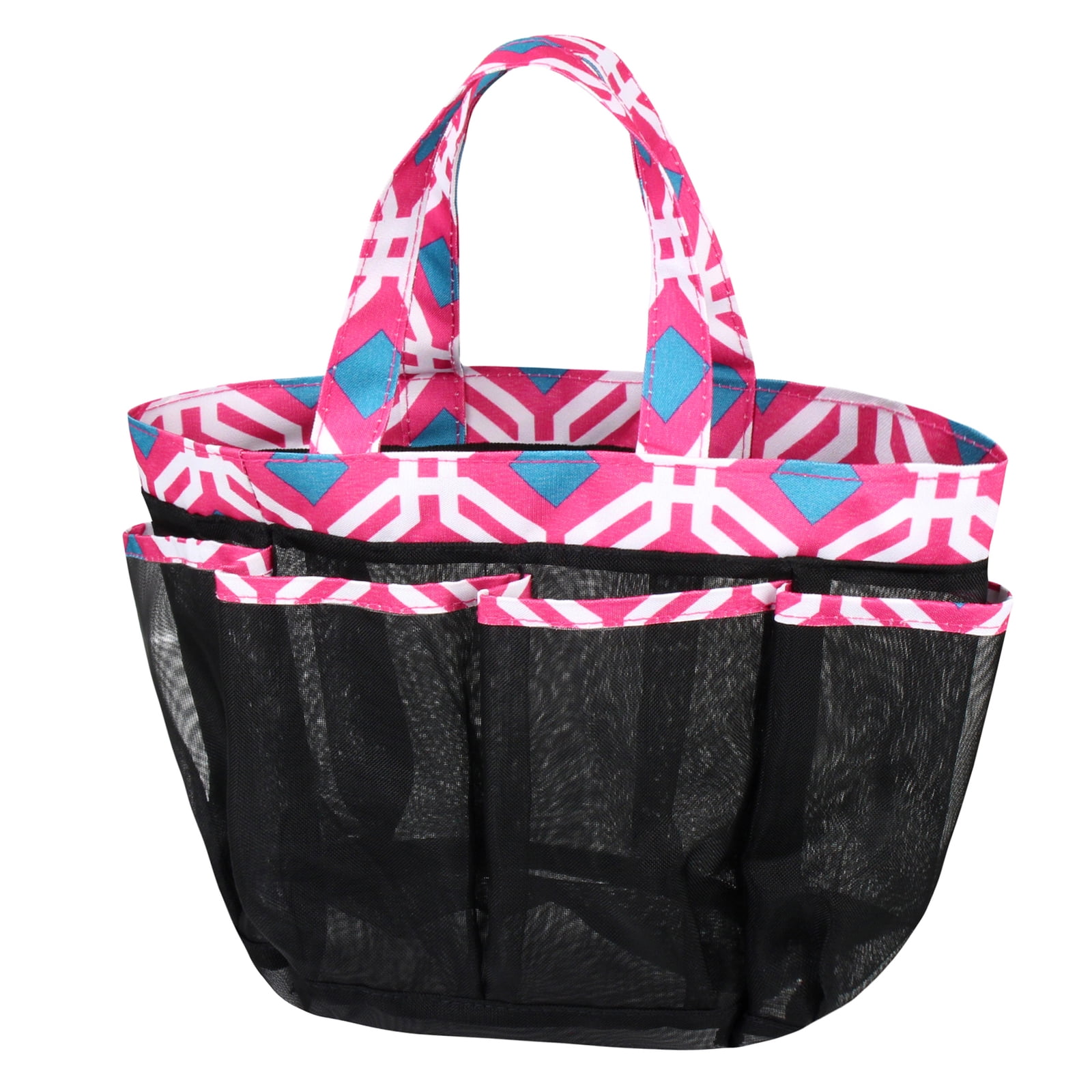 Zodaca Lightweight Mesh Shower Caddie Bag Quick Dry 7 Pocket Toiletry