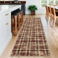thumbnail image 3 of Haperlare Modern Plaid Runner Rug 2'x6' Washable Rugs, Non Slip Kitchen Rugs Ultra Soft Bedroom Rug Stain Resistant Carpet for Entryway Laundry, Red, 3 of 8