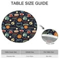 thumbnail image 6 of Navy Blue Baseball Football Pattern Round Fitted Tablecloth with Elastic Edge,Dining Table Cover Waterproof,Outdoor Round Tablecloth for Camping,Dining,Indoor and Outdoor, 6 of 7