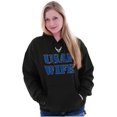 thumbnail image 3 of US Air Force USAF Wife Proud Spouse Hoodie Sweatshirt Women Brisco Brands S, 3 of 6