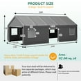 thumbnail image 5 of 13x26 FT Carport Canopy with 3 Doors - Removable Walls & Windows for Truck, Boat, and Vehicle Protection, 5 of 16