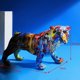thumbnail image 2 of Figura de perro colorida de poliresina, escultura de perro, adornos coleccionables Buldog, 2 of 6