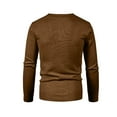 thumbnail image 4 of TFEOQRY Cardigan Sweater Coat for Men Solid Color Slim Fit Knitwear Long Sleeved V-Neck Sweater Top Coffee, 4 of 4