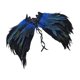 thumbnail image 3 of Chal de plumas para vestir, cómodo, gótico, ligero, de plumas artificiales. Azul y negro, 3 of 9