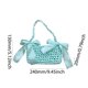 thumbnail image 2 of Bolso de mano para mujer con hebilla magnética bolso de punto de ganchillo con nudo de lazo para la fecha de compras, 2 of 6