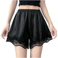 thumbnail image 2 of qolati Bloomers for Women Pettipants for Under Dresses High Elastic Waist Lace Trims Culottes Slip Skirt Half Slip Shorts, 2 of 9