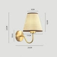 thumbnail image 3 of Modern Bedside Wall Light Fabric Wall Sconce Arm Wall Lamp, Gooseneck Headboard Lighting Fixture in Gold Finish, Living Room Bedroom Decor Wall Mount Reading Lights, 3 of 4