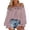 Pink, variant on Women's Off Shoulder Ruffle Blouse, Plus Size Loose Long Sleeve Casual Polyester Top for Summer Vacation & Daily Wear, 1PC, XXL-XXXXXL