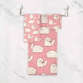 thumbnail image 5 of SKYSONIC 3 Pack Towel Pink Flower Cats Cotton Bath Towel Set (1 Bath Towel, 1 Hand Towel, 1 Washcloth) for Bathroom, Super Soft and Quick Dry Towels, 5 of 7
