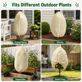 thumbnail image 4 of Plant Covers Freeze Protection 3-piece set ，2Pcs 31" X 47"，1Pcs 47" X 71"Frost Proof Fabric Drawstring Bag , Frost Cover for Outdoor Winter plants Growing Season Extension and Freezing, 4 of 7