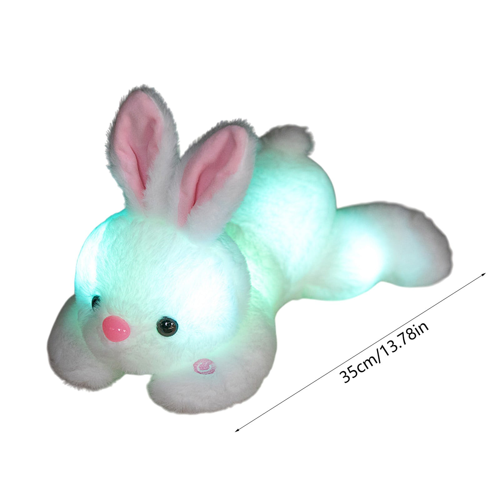 Edunwind Light up Plush Bunny Rabbit Stuffed Animal Rabbit Plushie Toy Baby Toys Clearance Glow in The Dark Bedtime Companion Easter Bunny Gift for Kids