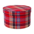 thumbnail image 1 of jifeng Christmas Gift Wrap Box Christmas Box for Valentines Day Holiday Graduations Dark Red Plaid, 1 of 9