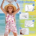 thumbnail image 6 of Xoenoiee Pink Starfish Seashell Conch Print Girls One Piece Swimsuit Teen Bathing Suit with Mesh Cover Up Skirt, Quick Dry Swimwear Beachwear with Adjustable Strap, 17-18 Years, 6 of 7