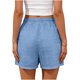 thumbnail image 4 of Pantalones Cortos de Cintura Elástica de las Mujeres con Bolsillos Ojos Sueltos Bottoms de Verano de Doble Bolsillo Casual para Uso Diario, 4 of 6