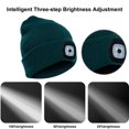 thumbnail image 2 of Gorro de montañismo con luz LED, 2 uds., gorro de punto con iluminación para correr, ciclismo y escalada, 2 of 5